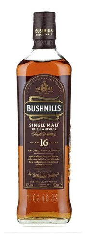 Caja De 6 Whisky Bushmills Malt 16 Años 750 Ml