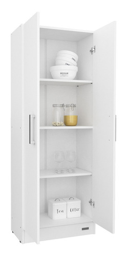 Despensero Mueble Organizador Mosconi 2 Puertas 1,50 Mts. Color Blanco