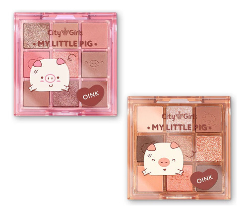 Kit C/2 Paletas De Sombras - My Little Pig - Cg321 Sombra Nude