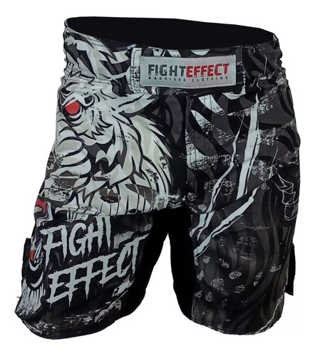 Bermuda Fight Effect White Tiger Short Mma Kick Nogi Bjj