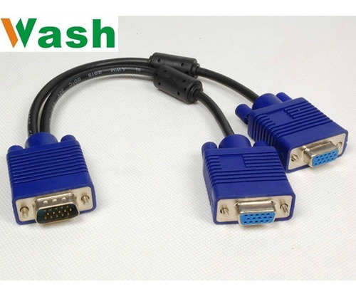 Cable Vga Para Conectar 2 Monitores 1 Macho A 2 Hembra Pc