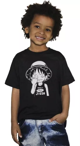 Camiseta infantil Monkey D. Luffy e Zoro 4-10A branca, One Piece