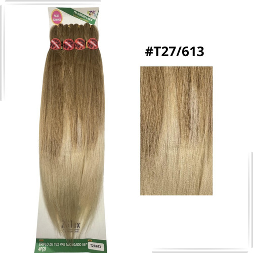 Cabelo Jumbo Zgtex Fibra Anti Bacterianas 6 Telas 400gr Cor T27/613