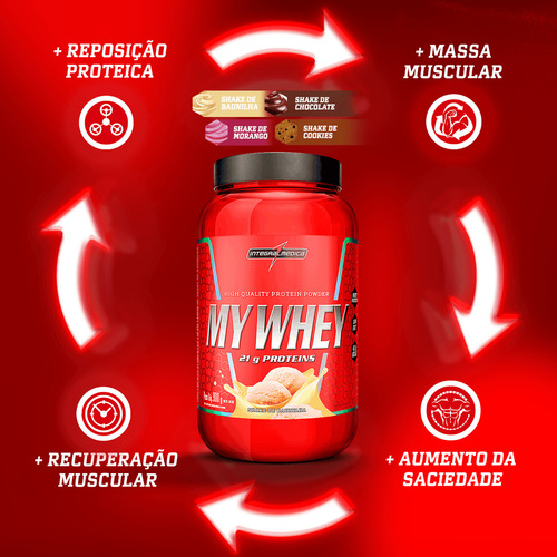 My Whey Shake De Morango Pote 900g Integralmédica