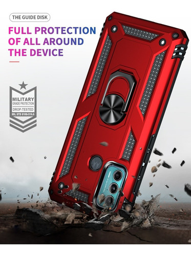Sjghm- Capa De Celular Com Anel Magnético Para Moto G60/g40