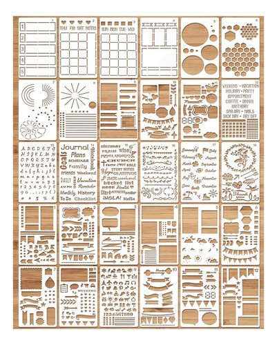 Mwoot Kit De Plantillas De Diario De Balas Mixtas De 30 Piez