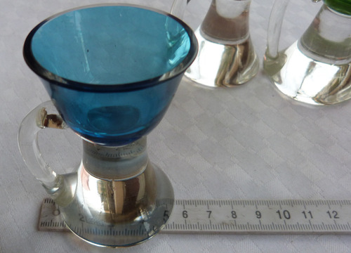 Monijor62-antigua Coleccion Cristal Murano 4 Chupitos Vasito (Usado)