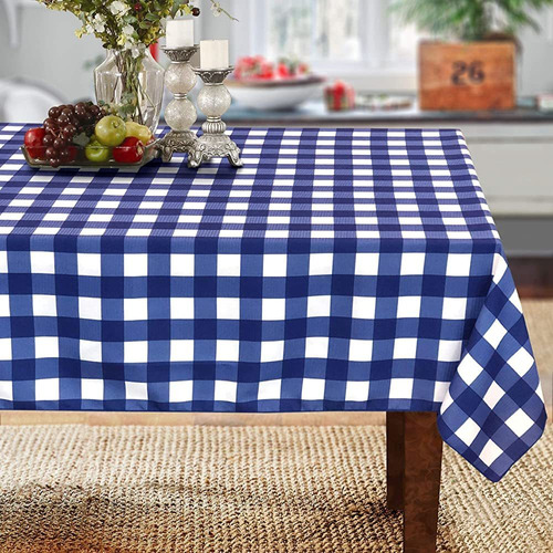 Blue White Gingham Checker Interior Al Aire Libre Resistente