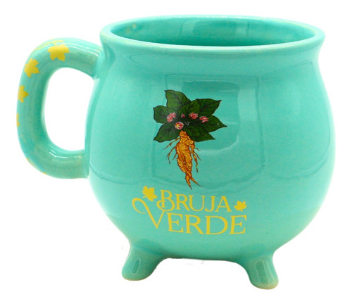 Taza Caldero Bruja Verde Magia Y Hechicería 450 Ml