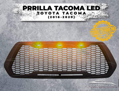 Imagen 2 de 9 de Parrilla Toyota Tacoma 2019 2020 Luz Led Ámbar Con Arneses