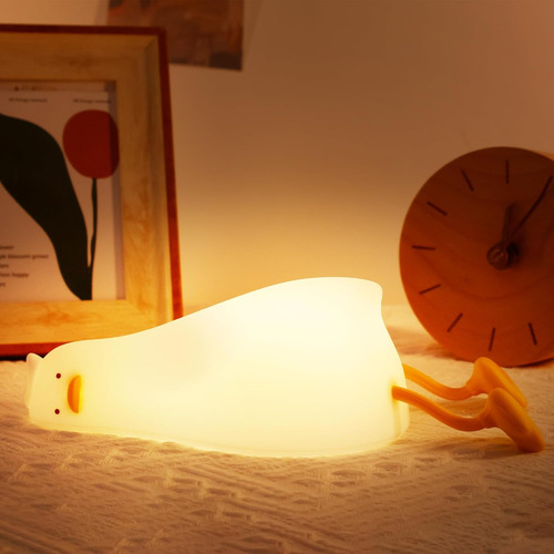 Sensor De Luz Nocturna Con Forma De Pato Acostado, Lindo Pat