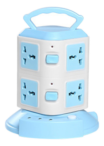 Power Strip Surge Con 3 Puertos Usb, 20 Enchufes Universales