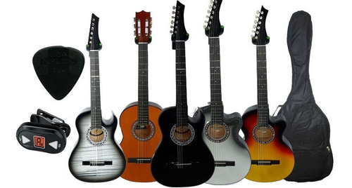 Guitarra Acustica +afinador+forro+colgador+pua+capodastro