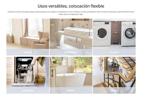 Smart Sensor Para Fuga De Agua Tapo - Requiere Hub Matter
