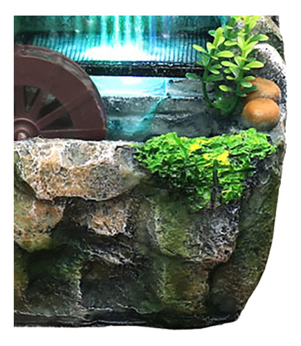 Ót Fonte De Água De Mesa De Resina Com Luz 110v Feng Shui