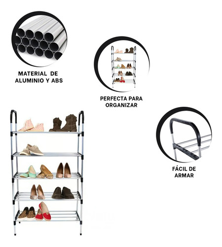 Pack2 Zapatero Resistente En Tono Negro Ho30844 Y+papel De R