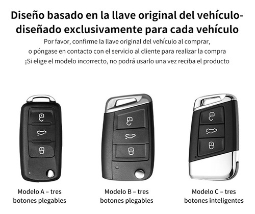 Funda Model B Vw: Plegable Triple Protección Llaves Modernas