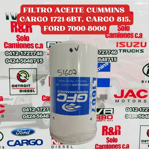 Filtro Aceite Para Motor 6bt