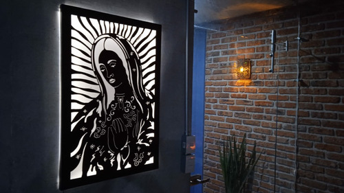 Virgen De Guadalupe Acero Pintura Horneada Para Exteriores