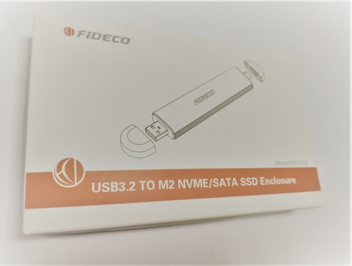 Imagen 8 de 10 de Carry Disk Case M2 Ssd Nvme Sata Dual Usb C + Usb 3.2 Fideco