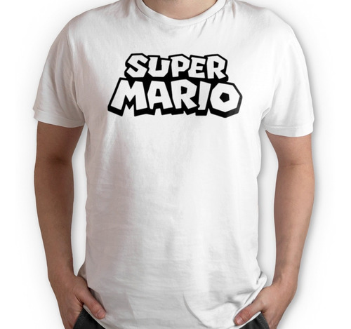 Polera Super Mario Logo Classic Nintendo 100% Algodón