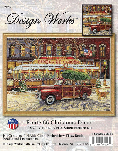 Design Works Route 66 Kit Punto Cruz Navidad