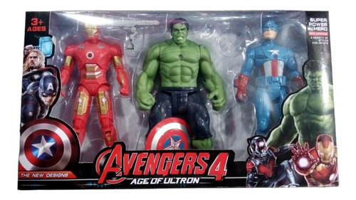 Los Vengadores Figuras De Accion Iron-man,hulk Y El Capi
