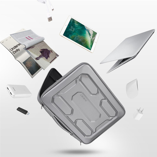 Domiso Funda Bolso Maletin P/ Notebook Laptop De 15 A 15.6 Plata.