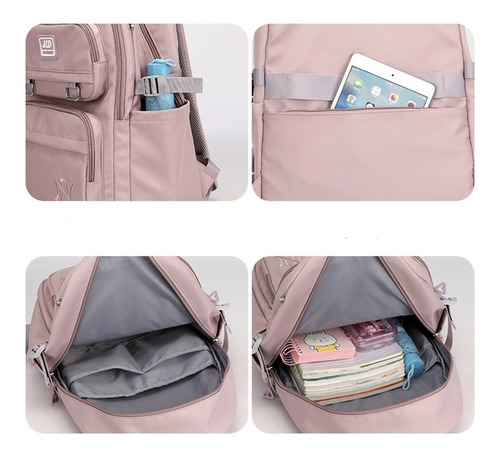 Moda Mochila Jovens Viagem Escola Super Espaco Cor Rosa Jld