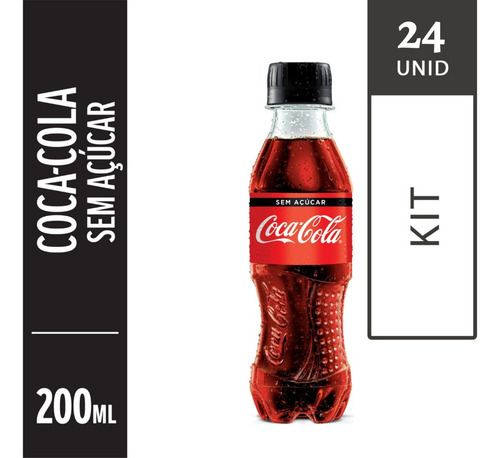 Coca Cola Zero Açúcar 200ml Fardo 24 Promoção Envio Imediato