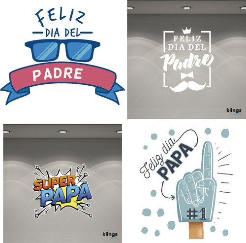 Imagen 1 de 10 de Vidrieras Del Día Padre Vidriera Papá Feliz Dia Papa