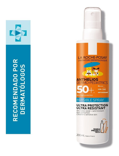 Protector solar  para niños La Roche-Posay  Anthelios Dermopediatrics 50FPS  en spray 200mL