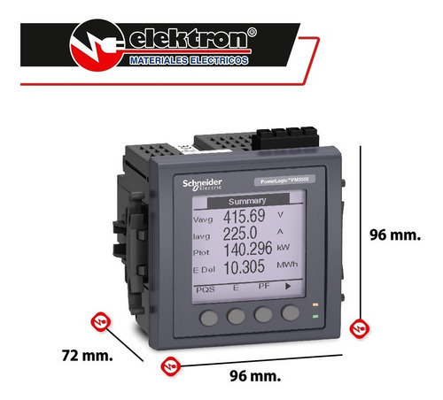 Imagen 4 de 4 de Medidor De Energía Pm5560 Schneider