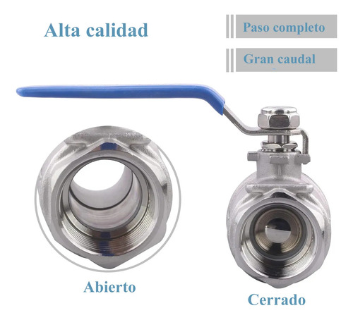 Válvulas De Paso De 1 Pulgada, Válvula Esférica, Bola De Ace