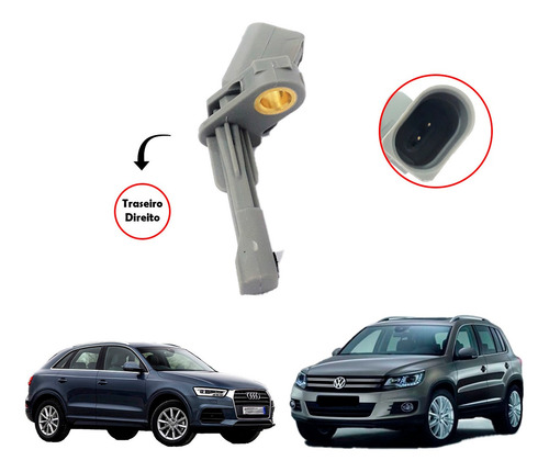 Sensor Abs Traseiro Direito Vw Golf Jetta Passat 1k0927808a