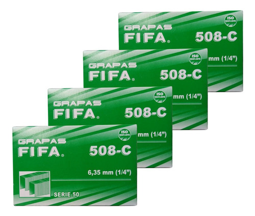 Grapas Fifa 508-c De 6.35 Mm Serie 50 - 4 Caja Con 5,040 C/u