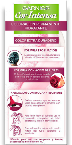 Kit Coloración Garnier Cor Intensa Tono 7.1 Rubio Ceniza