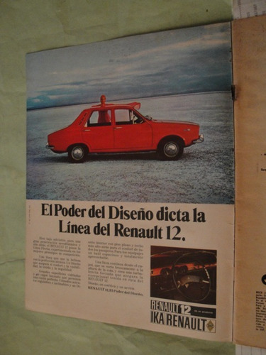 Publicidad Renault 12 Año 1971 X