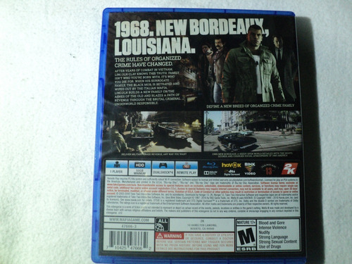 Mafia 3 Ps4 - Físico - Impecable Como Nuevo