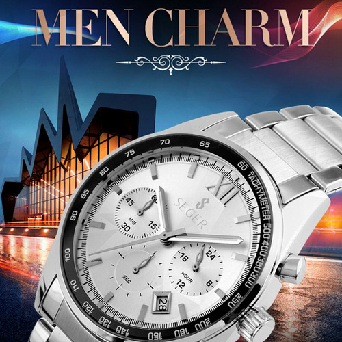 Imagen 8 de 10 de Reloj Hombre Seger 9096 Original Eeuu Elegante Lujoso Vestir