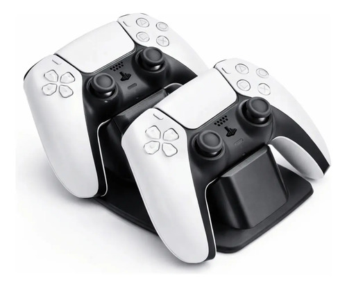 Suporte Controle Ps5 Duplo Dualsense Base Mesa Gamer Preto Organizador Controle Ps5
