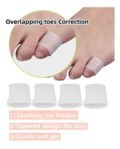 Imagem 2 de 10 de Protetor Dedos Pés Gel Dor Pé Silicone Anti Bolhas Lesão