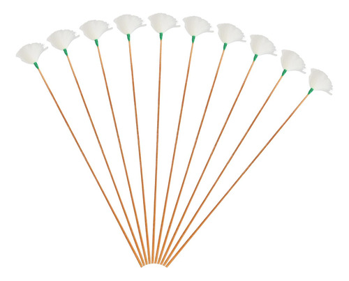 4 X 10 Uds. De Palillos De Plumas De Ganso, Hilo Verde M