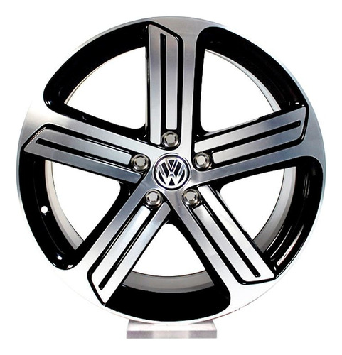 Llanta Volkswagen Golf Mk7-r Cadiz (5201) Rodado 17x7.5 Color Gris Y Negro