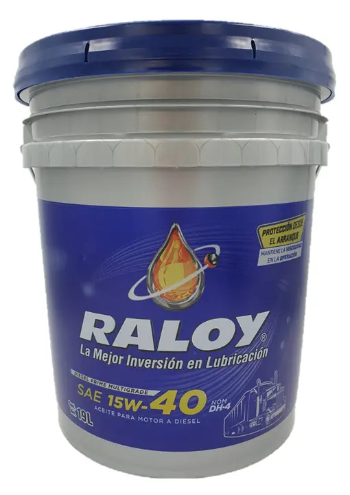 Aceite Motor Raloy Diesel Prime Multigrado SAE 15W-40 CH-4 Cubeta 19 Litros