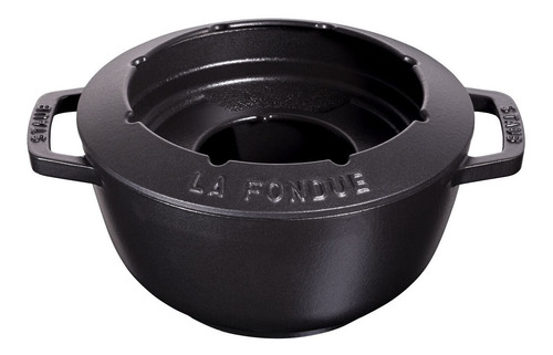 Imagem 4 de 6 de Conjunto Fondue 10pcs 20cm Preto 2,3l Ferro Fundido - Staub