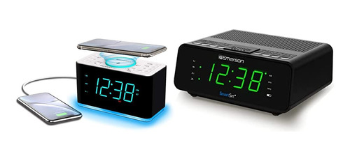 Radio Smartset Reloj Despertador Vatio Negro Am Fm Regulador