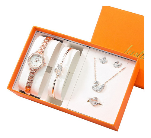 Juego De 5 Relojes Para Mujer, Pulsera, Collar Y Pendientes