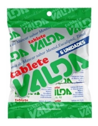 Goma De Mascar Tablete Chiclete Pct 6unid Valda
