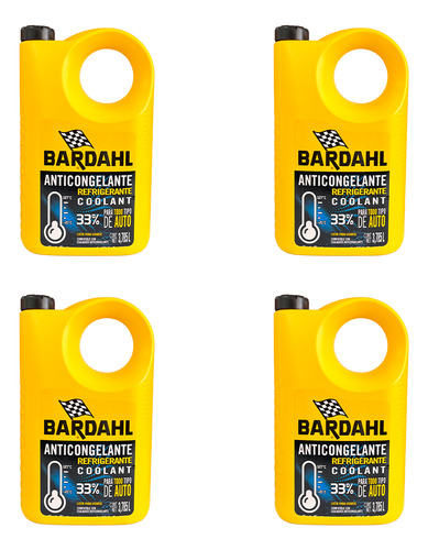 Anticongelante Bardahl Coolant 3.785 L Verde Caja 4 Pzs